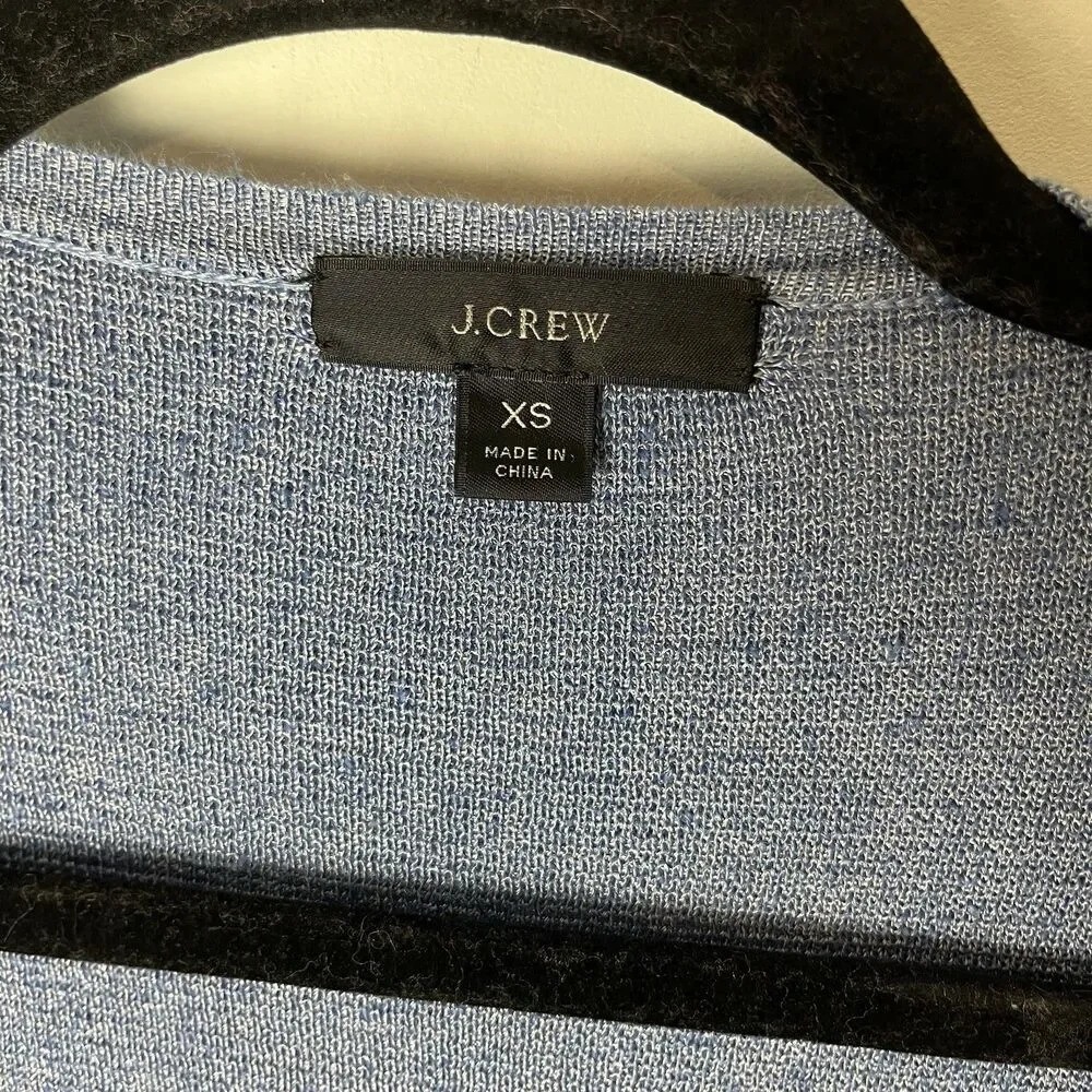 J.Crew Open-Front Lightweight Cardigan |‎ Periwinkle Blue XS 185